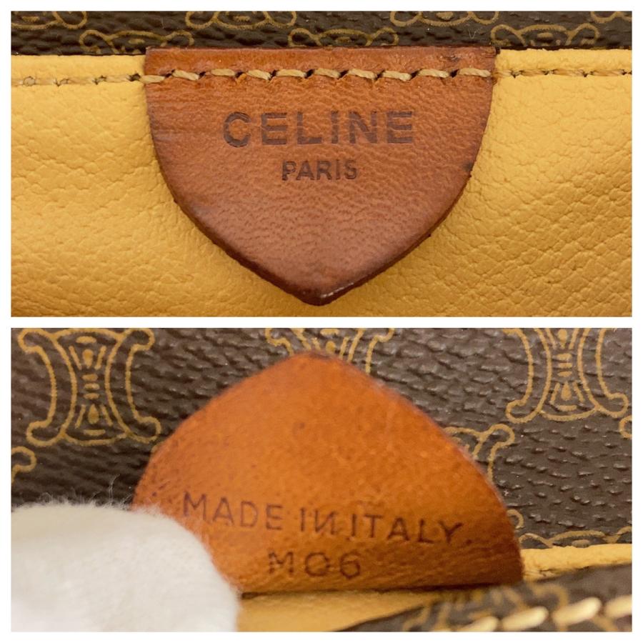 CELINE（セリーヌ） 美品 ヴィンテージ マカダム ブラウン ゴールド