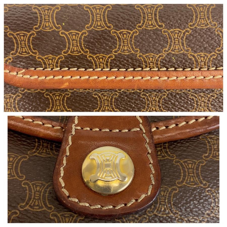 CELINE セリーヌ ヴィンテージ マカダム CELINE（セリーヌ） 美品 ヴィンテージ マカダム ブラウン ゴールド