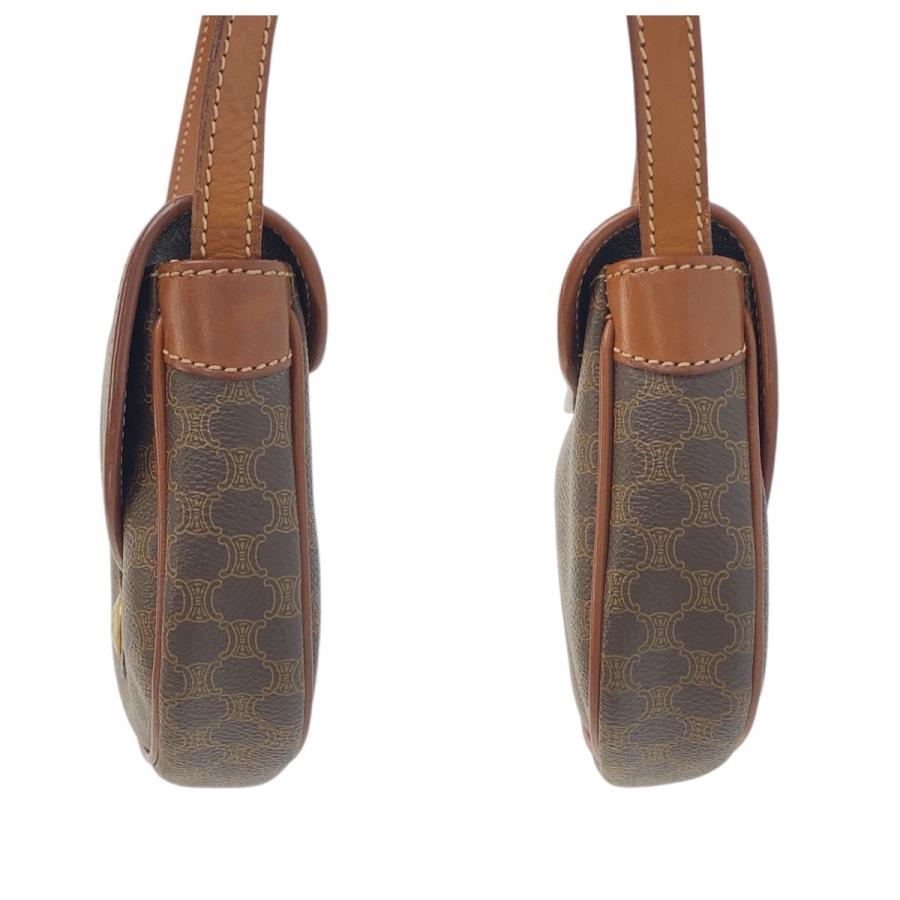 CELINE（セリーヌ） 美品 ヴィンテージ マカダム ブラウン ゴールド