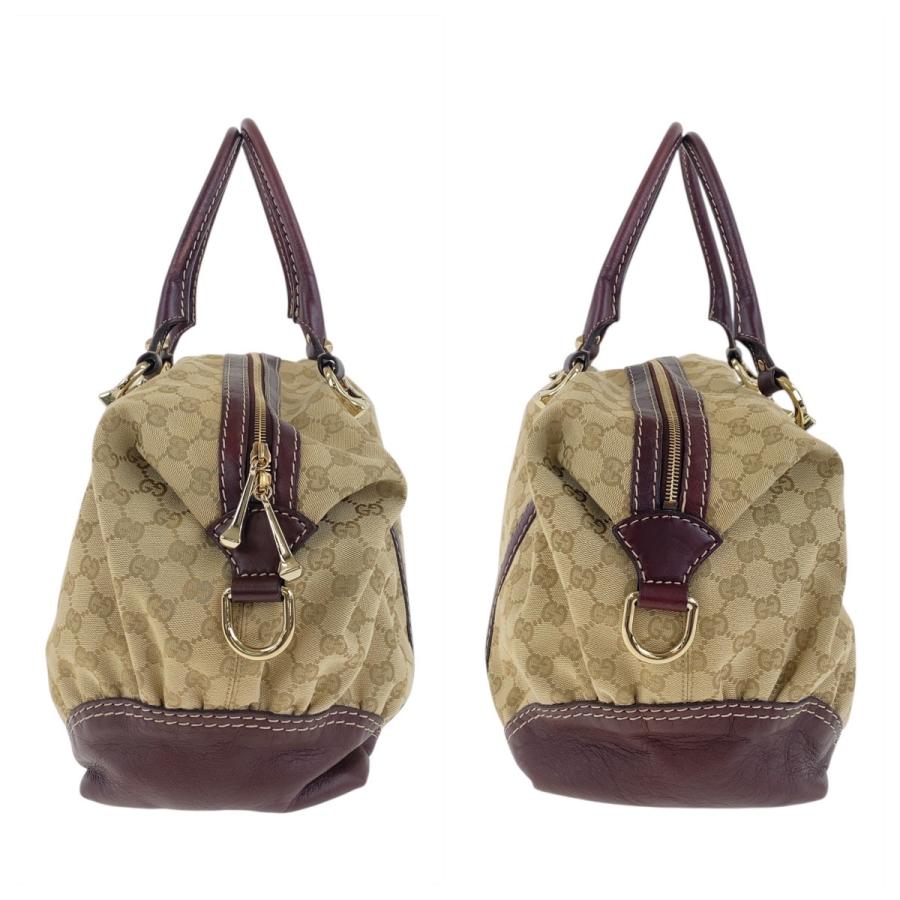 GUCCI（グッチ） 美品 ベージュ ブラウン ゴールド金具 GGキャンバス