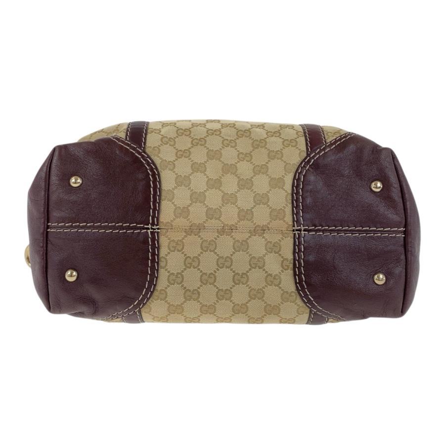 GUCCI（グッチ） 美品 ベージュ ブラウン ゴールド金具 GGキャンバス