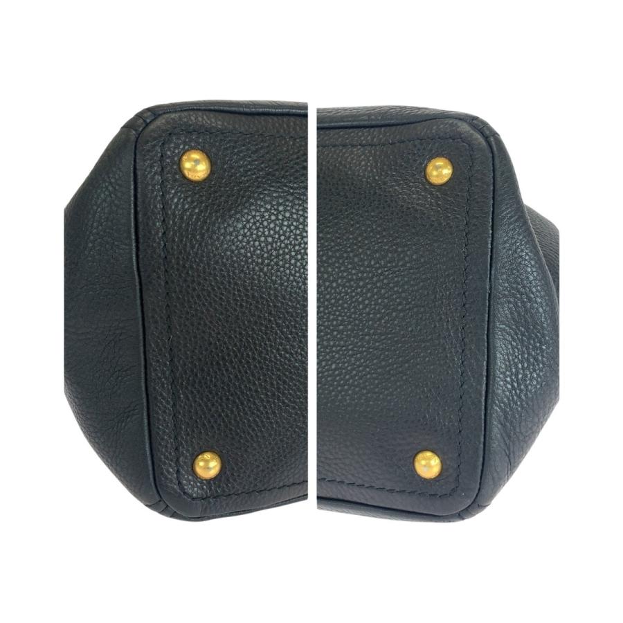 美品 PRADA プラダ ヴィッテロダイノ ブラック 黒 ゴールド金具 レザー 208 トートバッグ ショルダーバッグ レディース 504386 | PRADA | 05