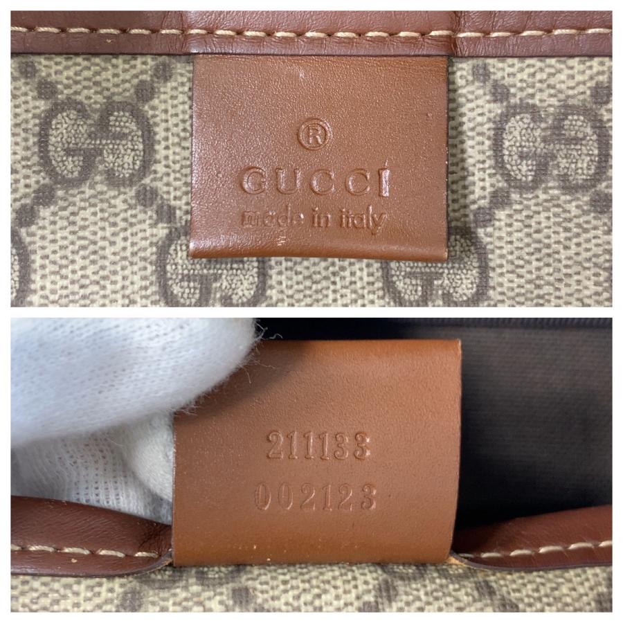 美品 GUCCI グッチ シェリーライン ベージュ ゴールド金具 GGスプリームキャンバス 211133 ボストンバッグ ハンドバッグ レディース 504399_3