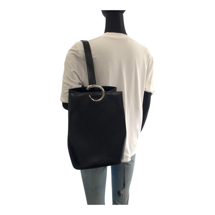 極美品　カルティエ パンテール ベルト シルバー ブラック ユニセックス　付属品 美品✨ カルティエ パンテール ベルト シルバー ブラック レザー