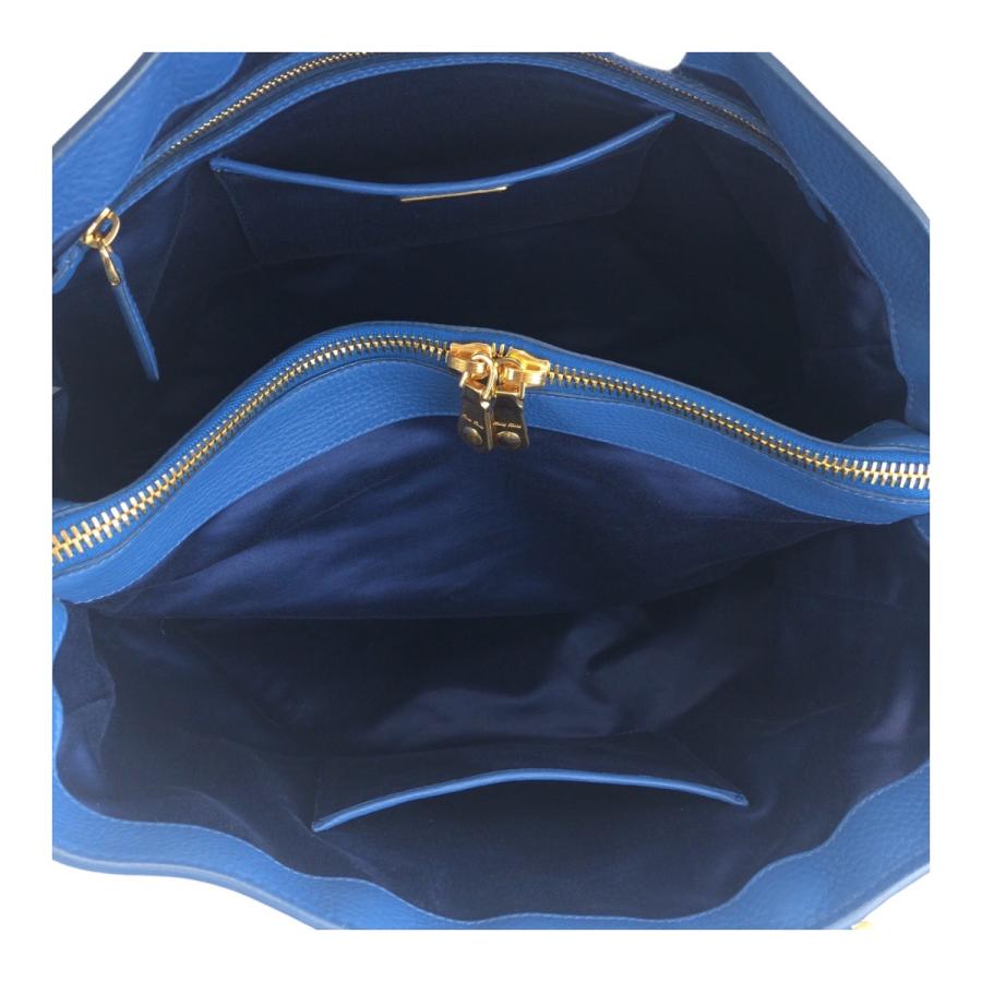美品 MIUMIU ミュウミュウ ヴィッテロカリブ ブルー ゴールド金具 レザー トートバッグ ショルダーバッグ 2WAY レディース 504441 | miu miu | 07