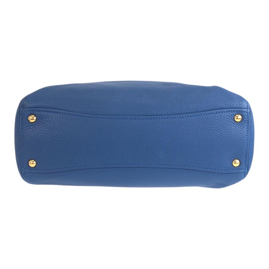 美品 MIUMIU ミュウミュウ ヴィッテロカリブ ブルー ゴールド金具 レザー トートバッグ ショルダーバッグ 2WAY レディース 504441 | miu miu | 08