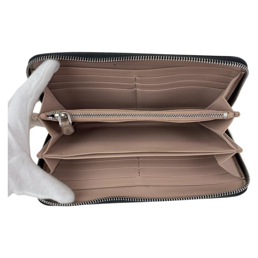 PRADA 美品 プラダ サフィアーノ ロゴ ブラック 黒 シルバー金具  