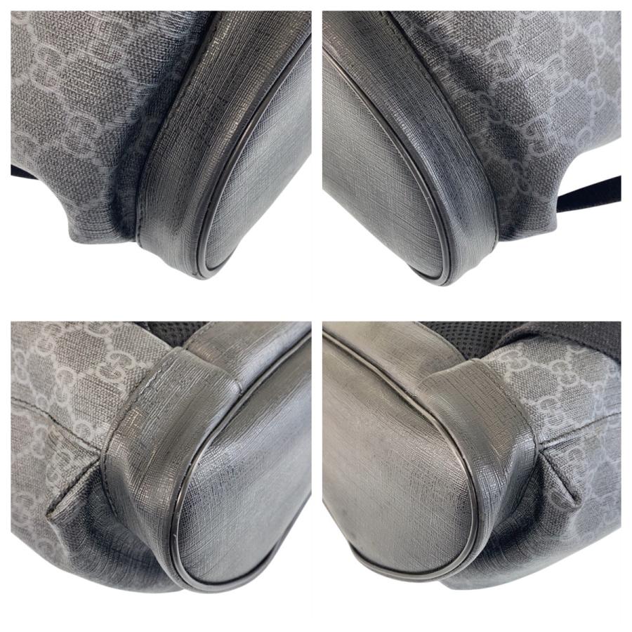 【極美品】GUCCI グッチ シェリーライン バッグパック キャンバス ブラック GUCCI 美品 グッチ シェリーライン ブラック 黒 シルバー金具 GG