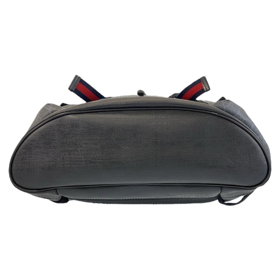 【極美品】GUCCI グッチ シェリーライン バッグパック キャンバス ブラック GUCCI 美品 グッチ シェリーライン ブラック 黒 シルバー金具 GG