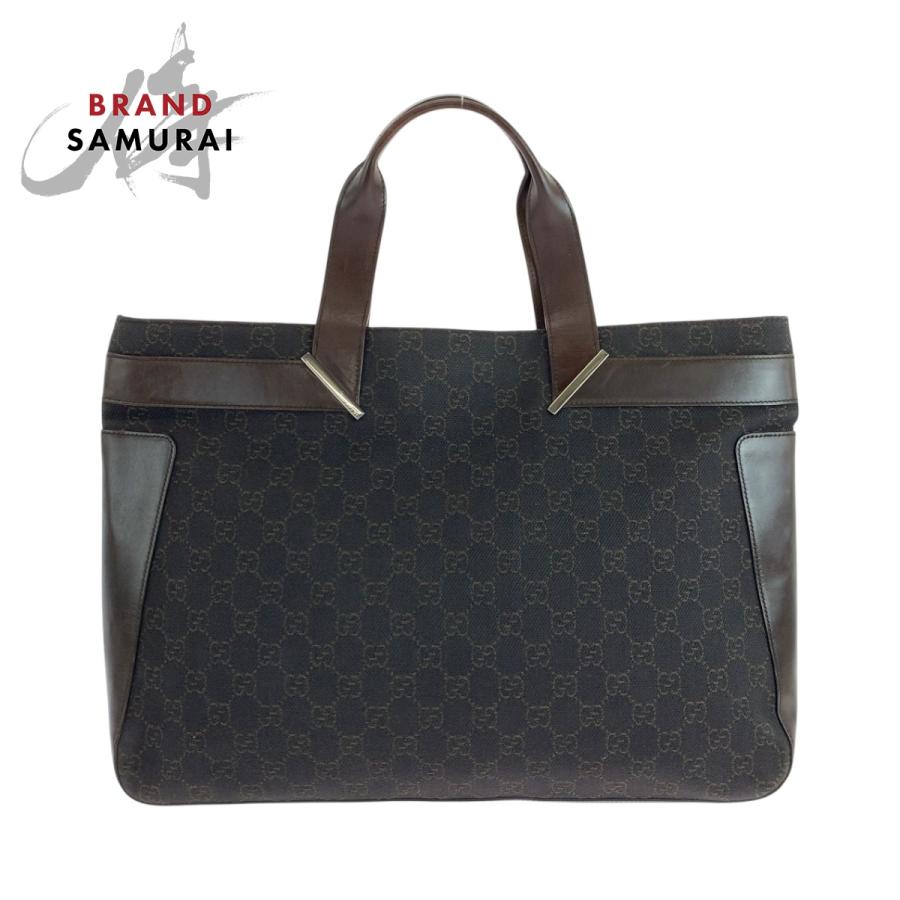 GUCCI（グッチ） 美品 ダークブラウン シルバー金具 GGキャンバス 