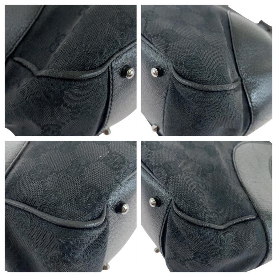 GUCCI（グッチ） ブラック 黒 シルバー金具 GGキャンバス/レザー