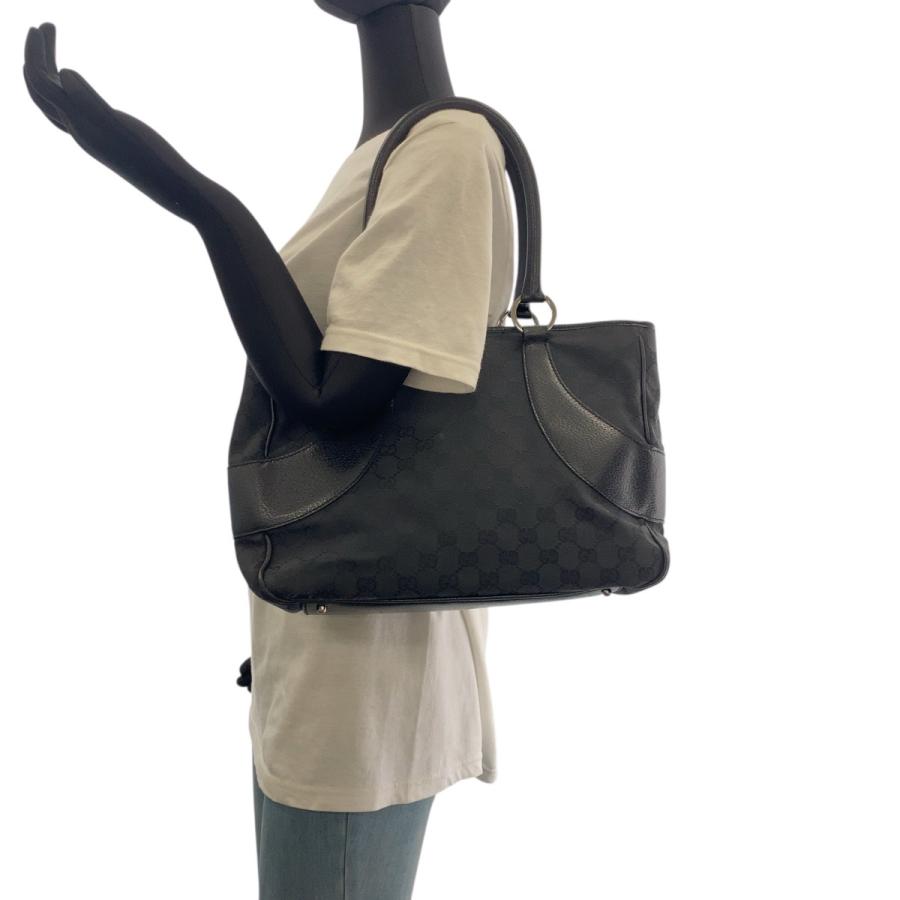GUCCI（グッチ） ブラック 黒 シルバー金具 GGキャンバス/レザー