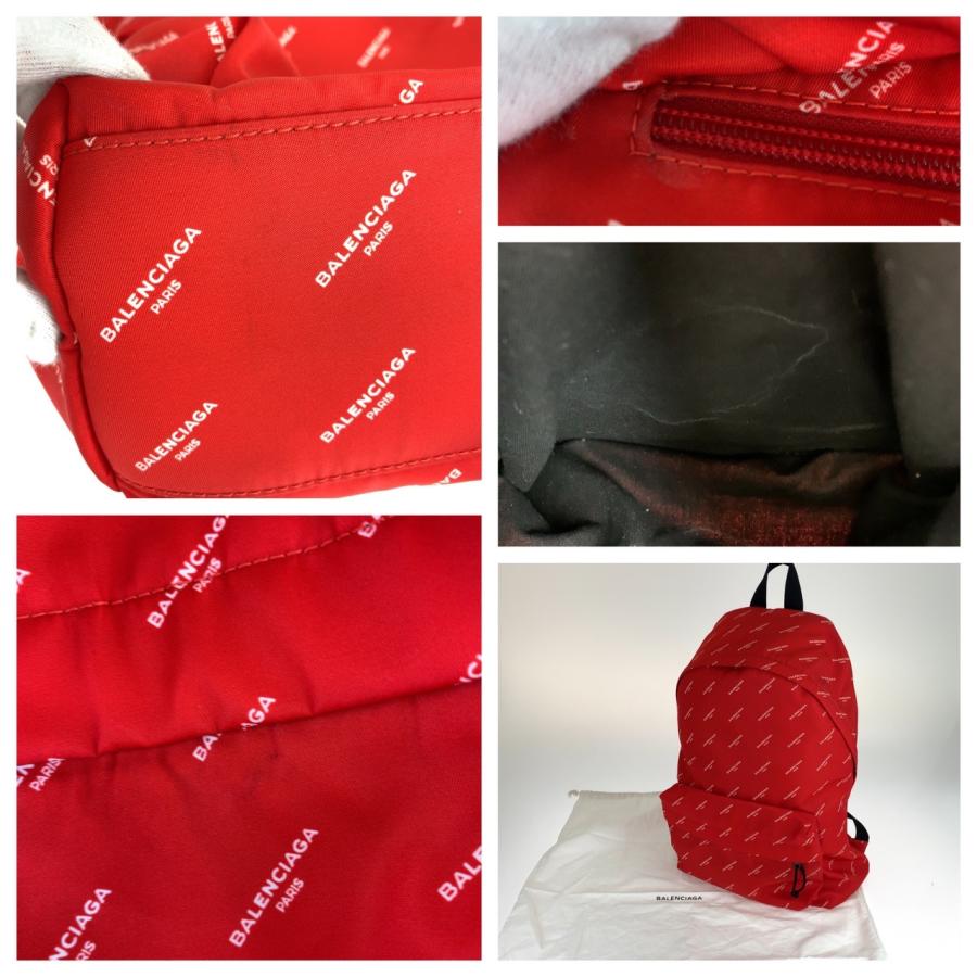美品 BALENCIAGA バレンシアガ エクスプローラー レッド ブラック ナイロン バックパック リュックサック メンズ 504543_4