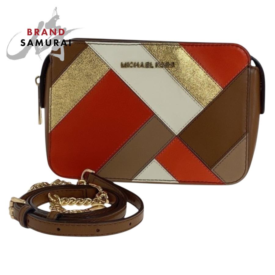 MICHAEL KORS（マイケルコース） 美品 ブラウン マルチカラーゴールド