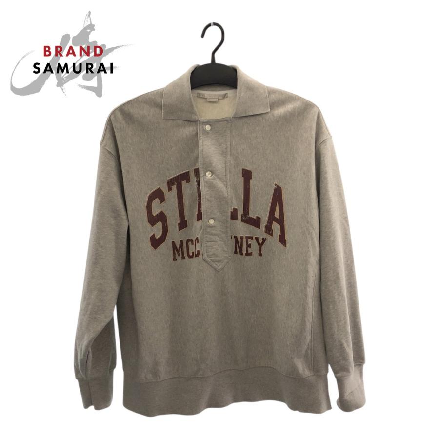 美品 Stella McCartney ステラマッカートニー プリントロゴ サイズS グレー レッド コットン ポロシャツ スウェットシャツ レディース 504598 【中古】 美品 Stella McCartney ステラマッカートニー プリントロゴ サイズS