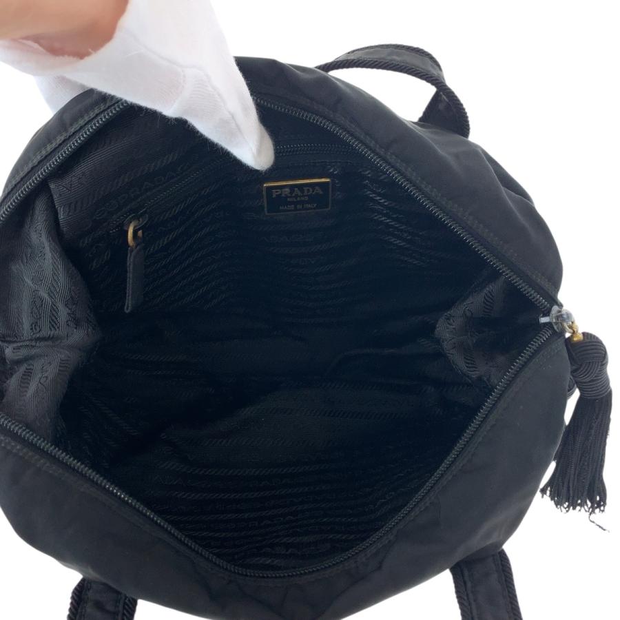 PRADA プラダ テスート ロゴ ブラック 黒 シルバー金具 ナイロン  
