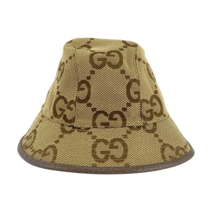GUCCI グッチ ジャンボGG 58cm/サイズL ベージュ ブラウン キャンバス 681256 バケットハット 男女兼用 レディース 504659 | GUCCI | 02