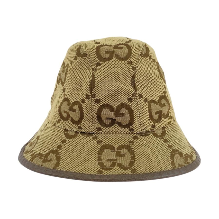 GUCCI グッチ ジャンボGG 58cm/サイズL ベージュ ブラウン キャンバス 681256 バケットハット 男女兼用 レディース 504659 | GUCCI | 03