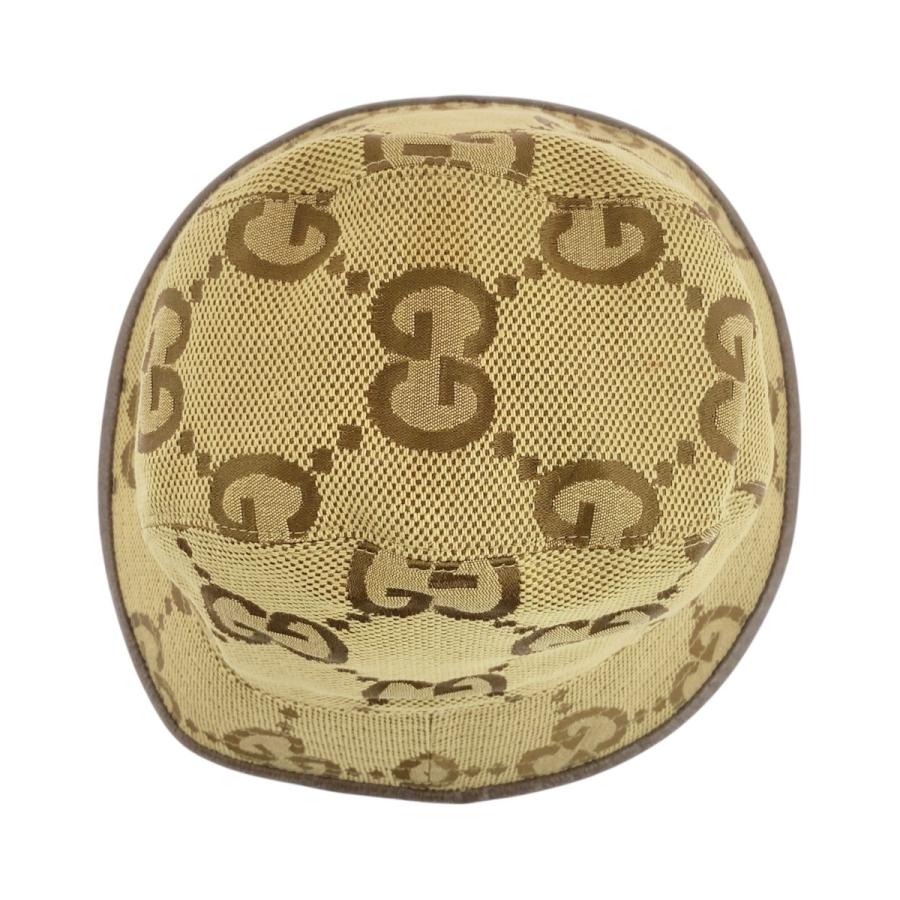 GUCCI グッチ ジャンボGG 58cm/サイズL ベージュ ブラウン キャンバス 681256 バケットハット 男女兼用 レディース 504659 | GUCCI | 04