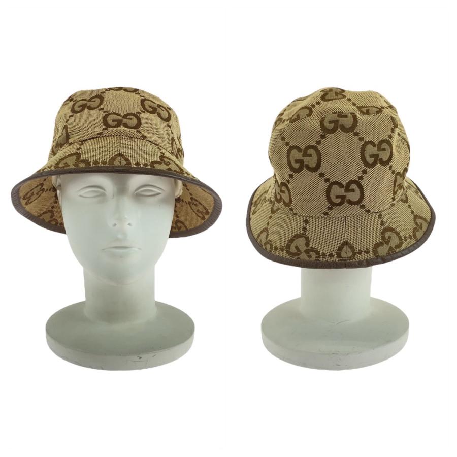 GUCCI グッチ ジャンボGG 58cm/サイズL ベージュ ブラウン キャンバス 681256 バケットハット 男女兼用 レディース 504659 | GUCCI | 06
