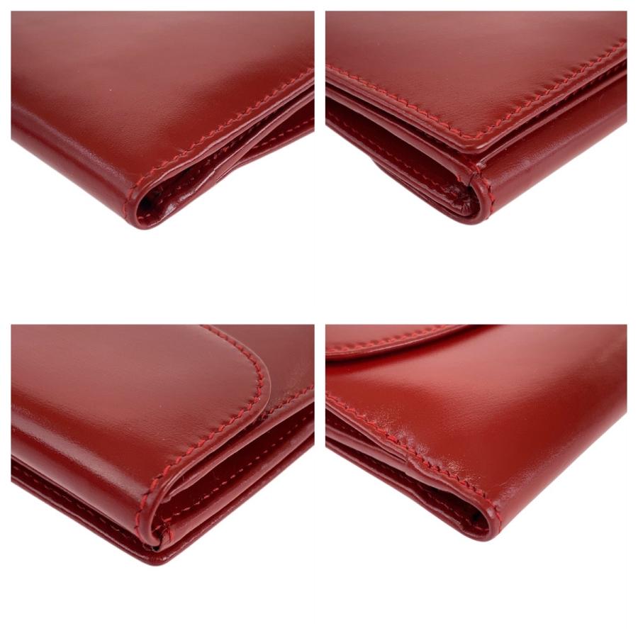 GUCCI 美品 グッチ レッド ゴールド金具 レザー 035 3231 1840 0 長  