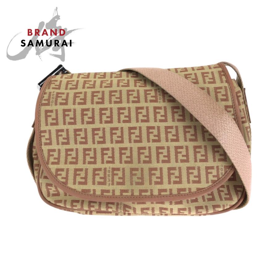 FENDI（フェンディ） 美品 ズッキーノ ベージュ ピンク シルバー