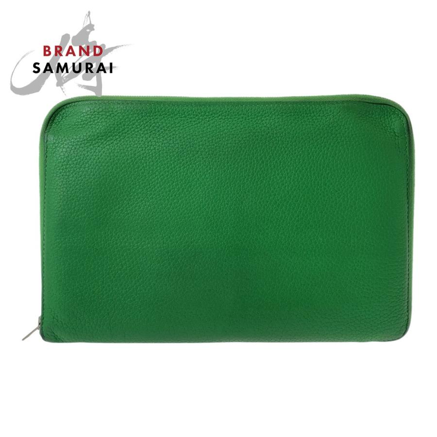 HERMES エルメス アザップ TGM グリーン シルバー金具 レザー 長財布 ロングウォレット 男女兼用 T刻印 メンズ 504707 | HERMES