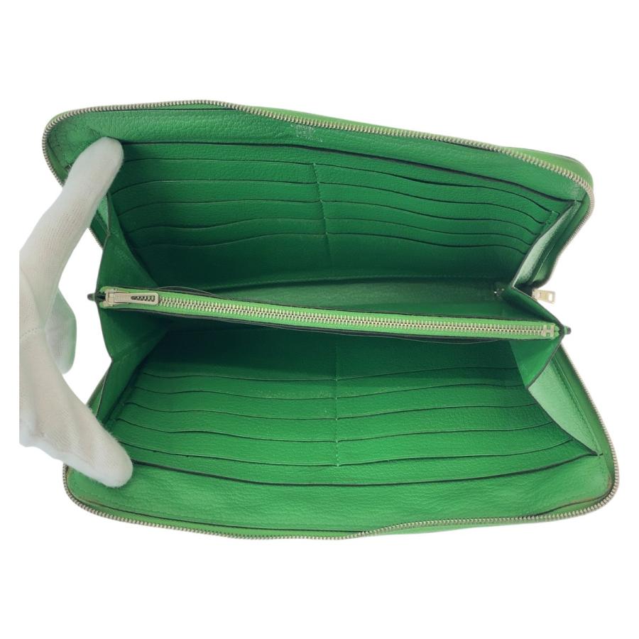 HERMES エルメス アザップ TGM グリーン シルバー金具 レザー 長財布 ロングウォレット 男女兼用 T刻印 メンズ 504707 | HERMES | 02