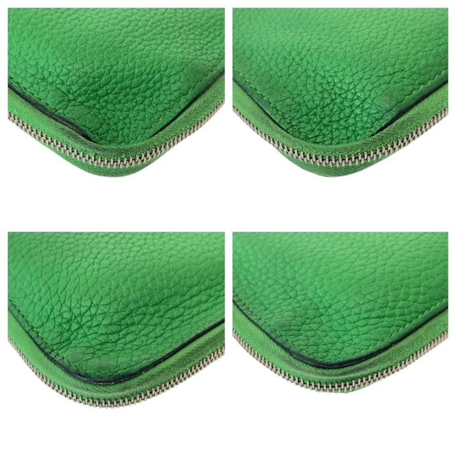 HERMES エルメス アザップ TGM グリーン シルバー金具 レザー 長財布 ロングウォレット 男女兼用 T刻印 メンズ 504707 | HERMES | 04