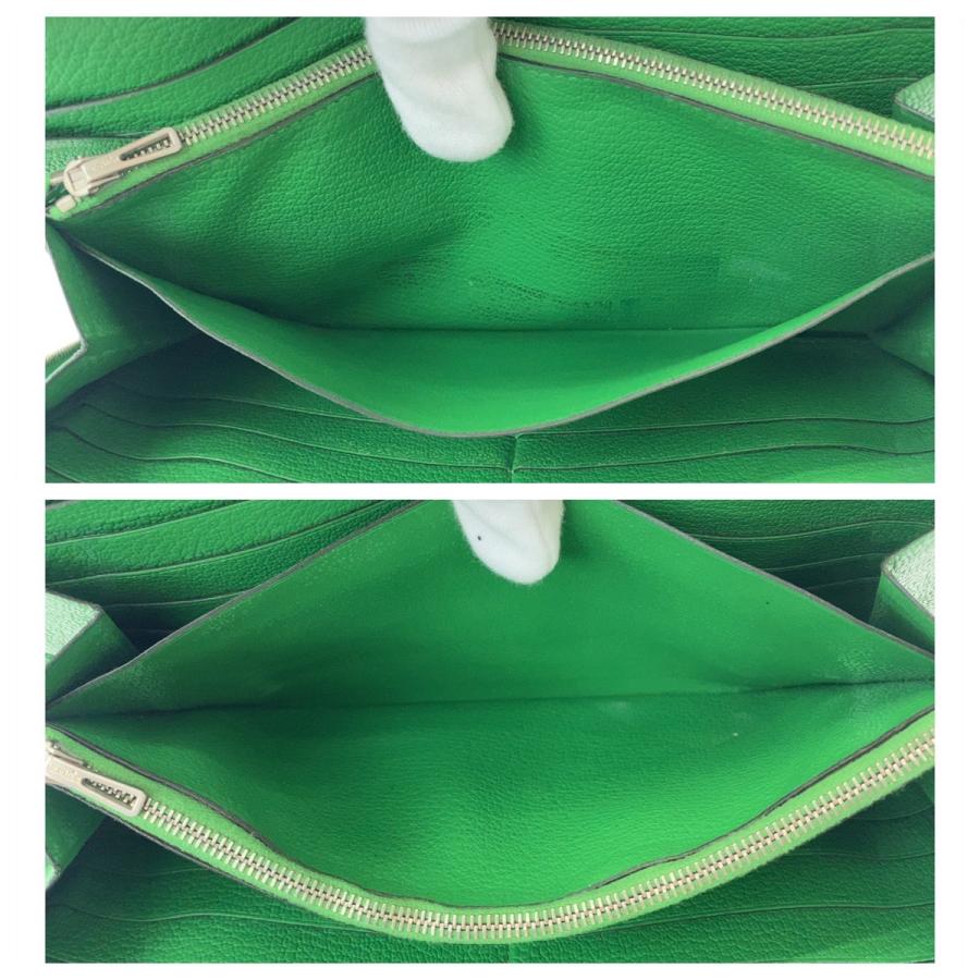 HERMES エルメス アザップ TGM グリーン シルバー金具 レザー 長財布 ロングウォレット 男女兼用 T刻印 メンズ 504707 | HERMES | 06