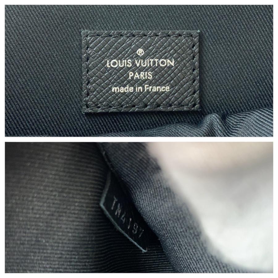 美品 LOUIS VUITTON ルイヴィトン タイガ ポシェットアポロ ブラック 黒 シルバー金具 レザー M30086 クラッチバッグ メンズ 504722_5
