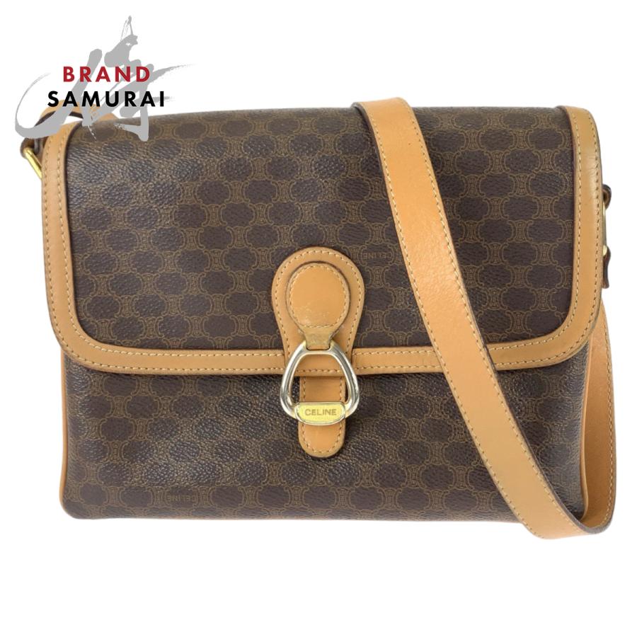 CELINE セリーヌ ショルダーバッグ マカダム ヴィンテージ ブラウン CELINE セリーヌ ショルダーバッグ マカダム ヴィンテージ