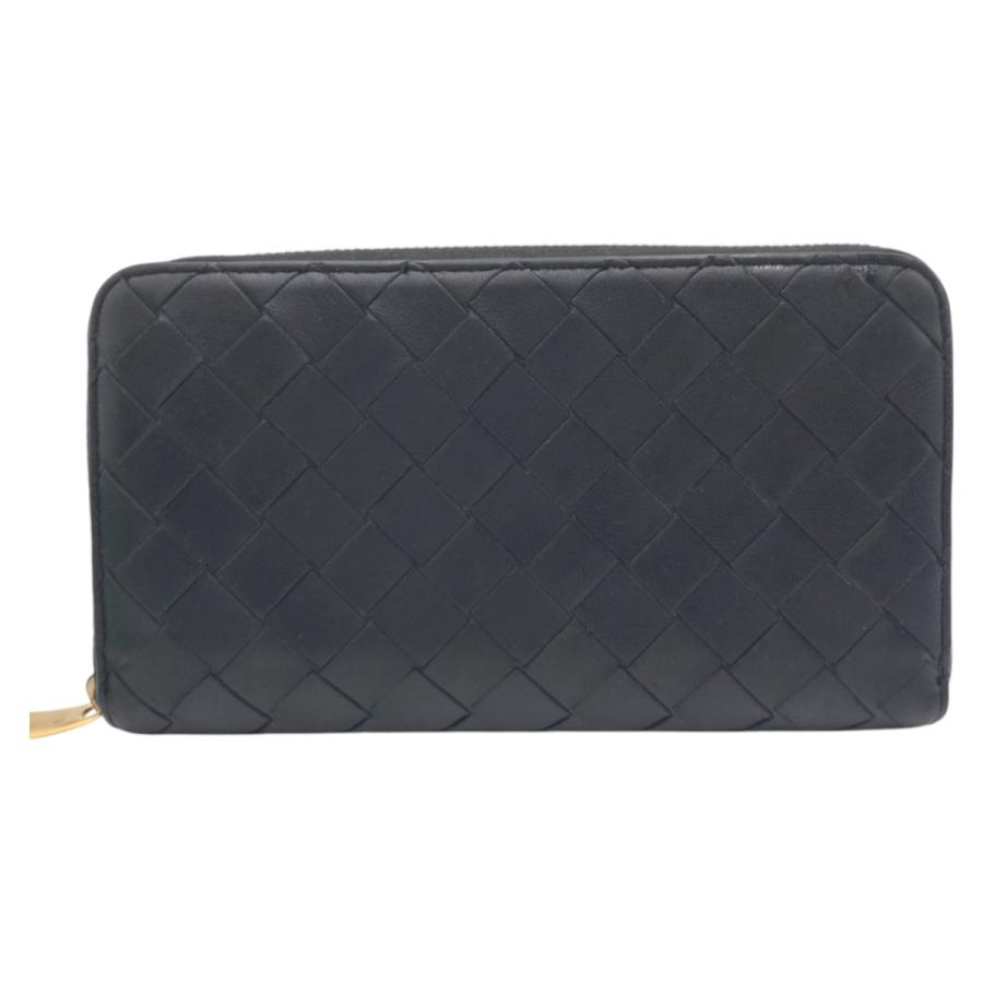 美品 BOTTEGAVENETA ボッテガヴェネタ イントレチャート ブラック レザー 長財布 ロングウォレット メンズ 504760 |  | 01