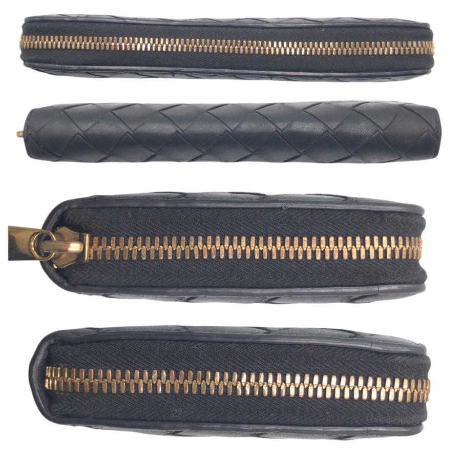 美品 BOTTEGAVENETA ボッテガヴェネタ イントレチャート ブラック レザー 長財布 ロングウォレット メンズ 504760 |  | 05