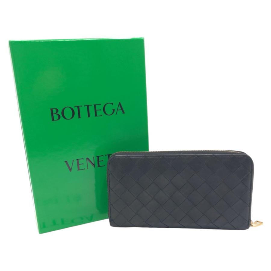 美品 BOTTEGAVENETA ボッテガヴェネタ イントレチャート ブラック レザー 長財布 ロングウォレット メンズ 504760 |  | 08
