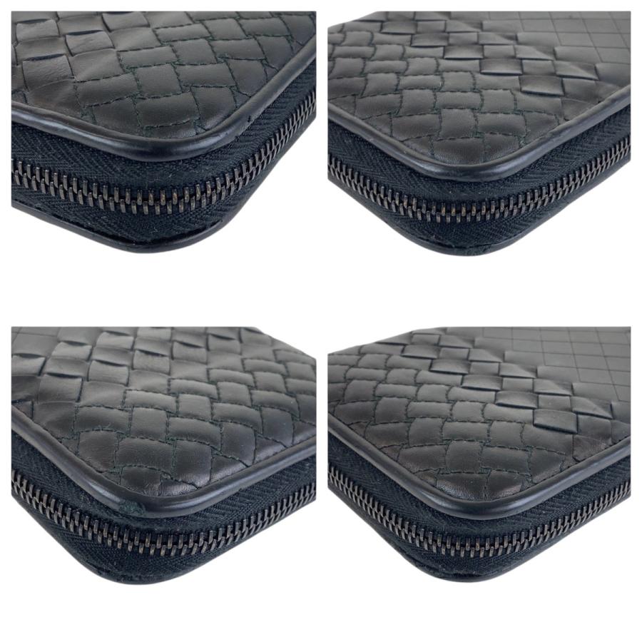 ［極美品］BOTTEGA VENETA イントレチャート 長財布 ブラック 美品 BOTTEGAVENETA ボッテガヴェネタ イントレチャート ブラック 黒