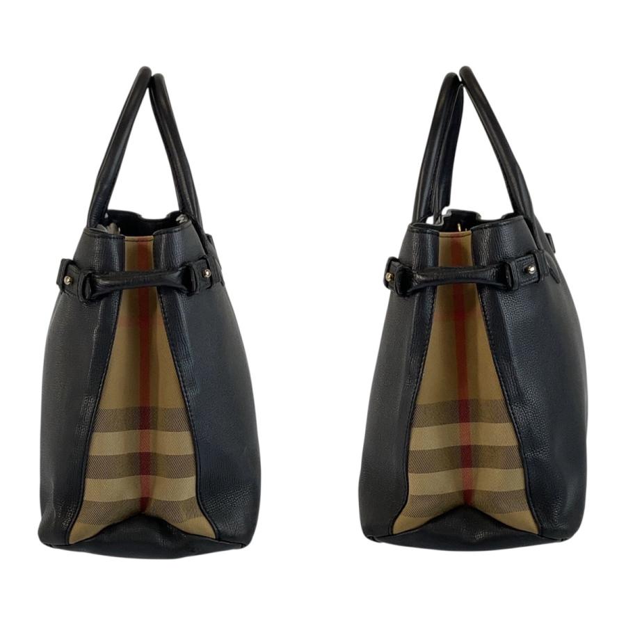 BURBERRY バーバリー ブラッ 黒 マルチカラー ゴールド金具 レザー/キャンバス ITCF&10SCA トートバッグ ショルダーバッグ 2WAY 504785 | BURBERRY | 07