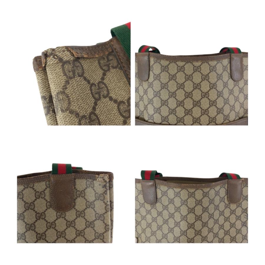 Gucci ハンドバッグ ベージュ/レッド/グリーン GUCCI（グッチ） オールドグッチ シェリーライン ベージュ レッド