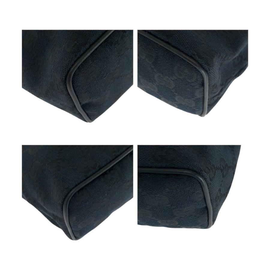 グッチ GUCCI GG柄 アクセサリーポーチ ハンドバッグ ブラック 美品 GUCCI アクセサリーポーチ GG柄 ブラック ハンドバッグ キャンバス