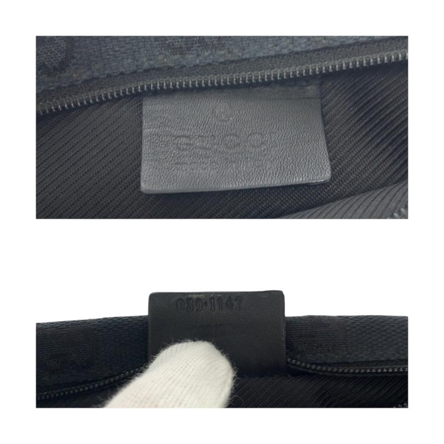 美品 GUCCI グッチ ブラック 黒 シルバー金具 GGキャンバス 039 1147