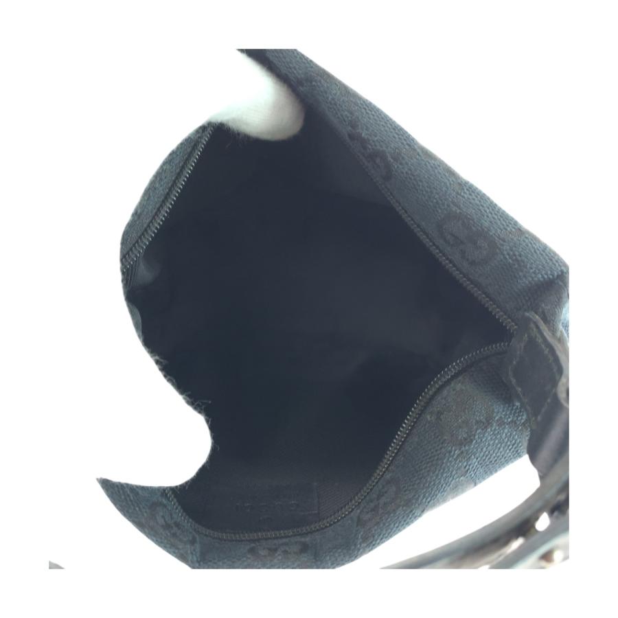 【✨極美品✨】 グッチ GGキャンバス アクセサリーポーチ ブラック 美品 GUCCI グッチ ブラック 黒 シルバー金具 GGキャンバス 039 1147