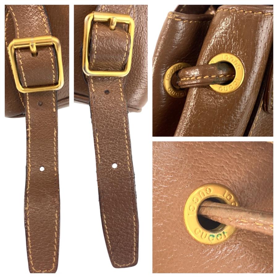 GUCCI グッチ バンブー ブラウン ゴールド金具 レザー 003 2034 0030 リュック バックパック レディース 504800_5