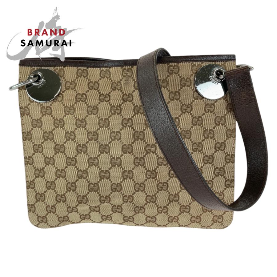 GUCCI（グッチ） 美品 エクリプス ブラウン シルバー金具 GGキャンバス 