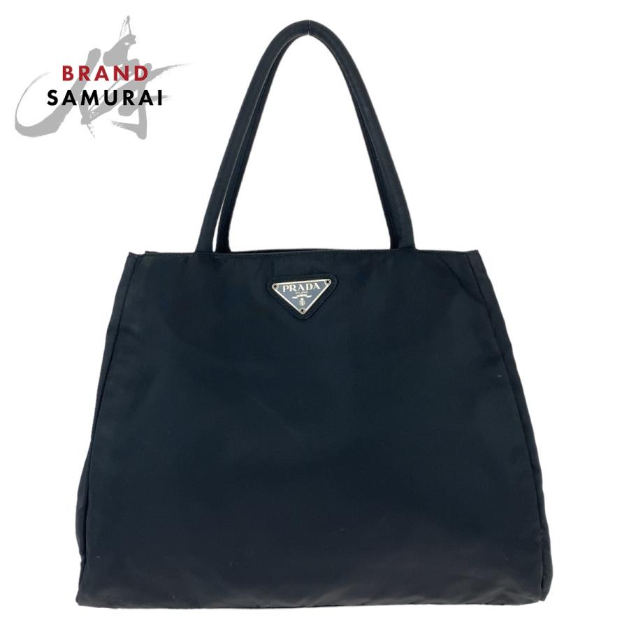 PRADA（プラダ） 美品 テスート 三角ロゴプレート ブラック 黒