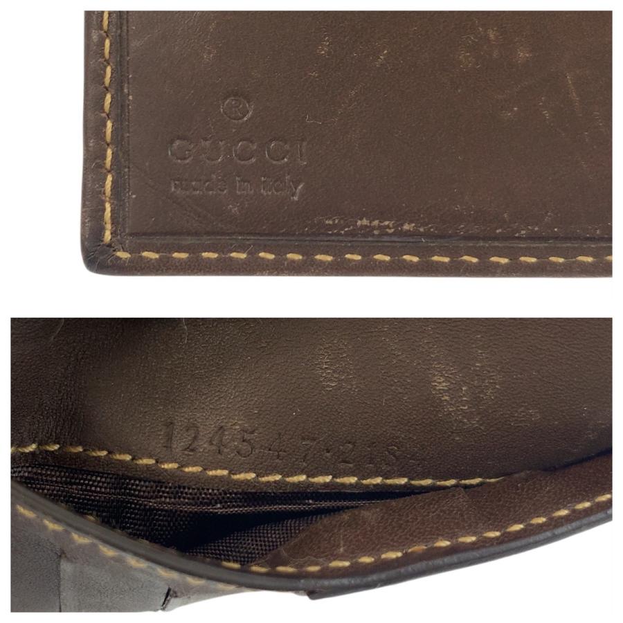GUCCI（グッチ） ブラウン ベージュ GGキャンバス/レザー 124547 折