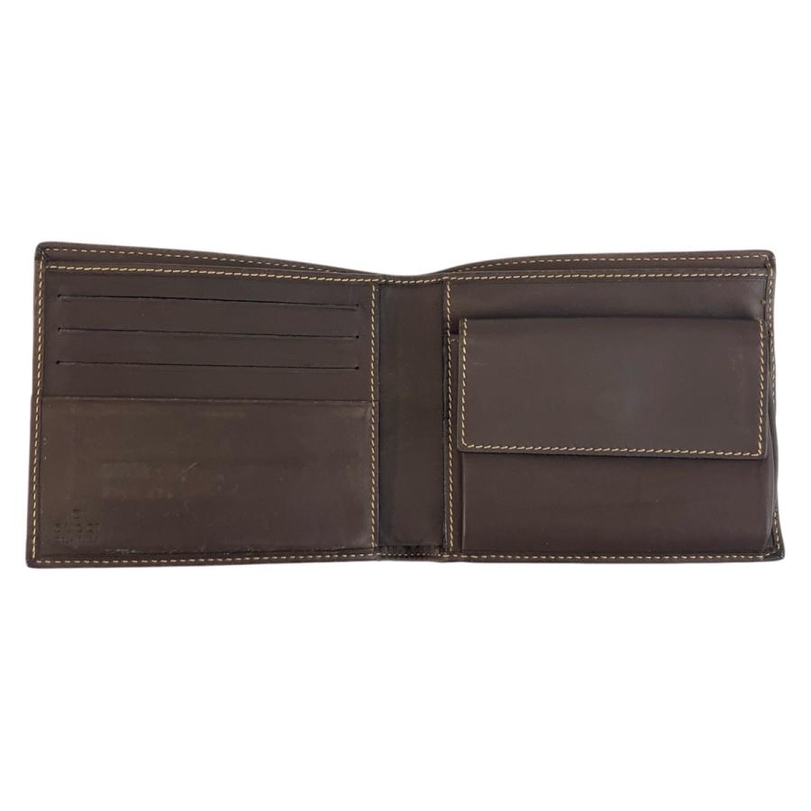GUCCI（グッチ） ブラウン ベージュ GGキャンバス/レザー 124547 折