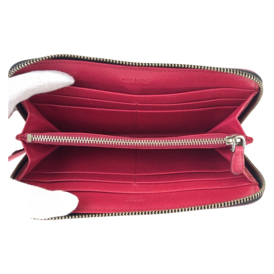 PRADA 美品 プラダ テスート ブラック ピンク シルバー金具 ナイロン  