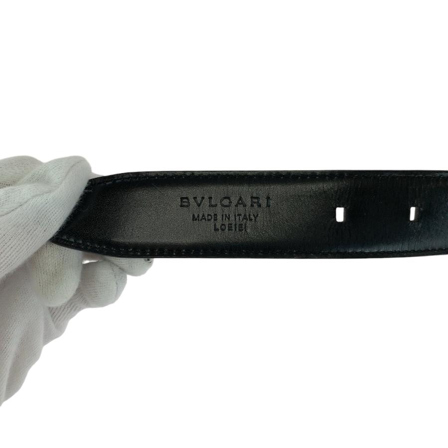 BVLGARI（ブルガリ） スクエアバックル ブラック 黒 ゴールド金具