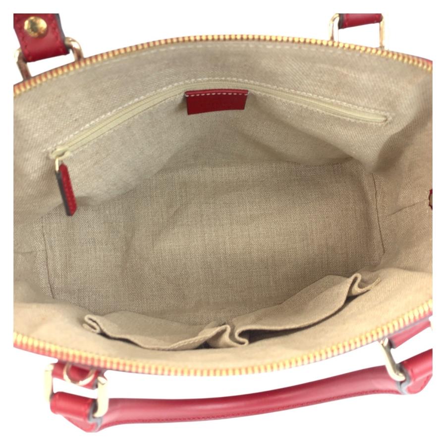 GUCCI（グッチ） 美品 マイクログッチシマ レッド ゴールド金具 レザー 