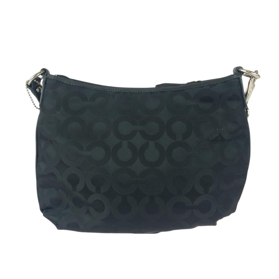 COACH（コーチ） 美品 オプアート ブラック 黒 シルバー金具 ナイロン 